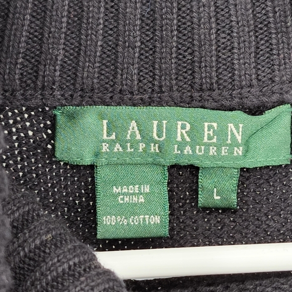 Ralph Lauren Women's Button Convertible Turtleneck Sweater - L - Picture 3 of 4